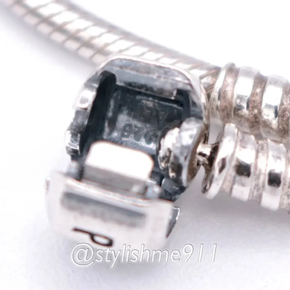 Authentic PANDORA Moments Barrel Clasp Charm Bracelet